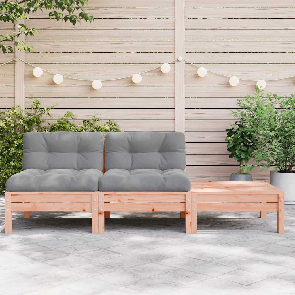 Thumbnail - vidaXL Gartensofa mit Kissen und Hocker 2-Sitzer