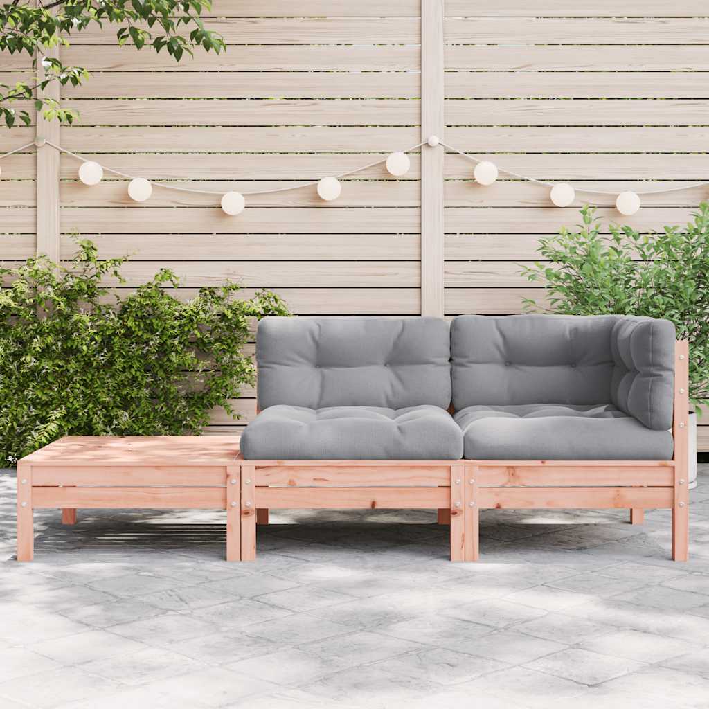 Thumbnail - vidaXL Gartensofa mit Kissen und Fußhocker Massivholz Douglasie