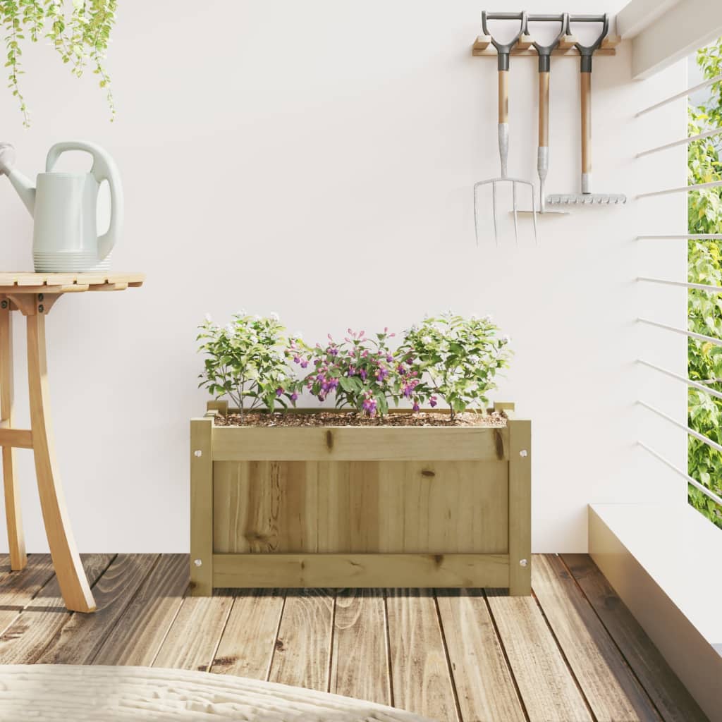 vidaXL Plantenbak 60x31x31 cm geïmpregneerd grenenhout afbeelding
