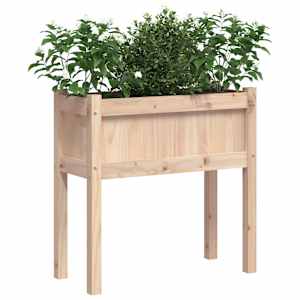vidaXL Garden Planters 2 pcs with Legs Solid Wood Pine