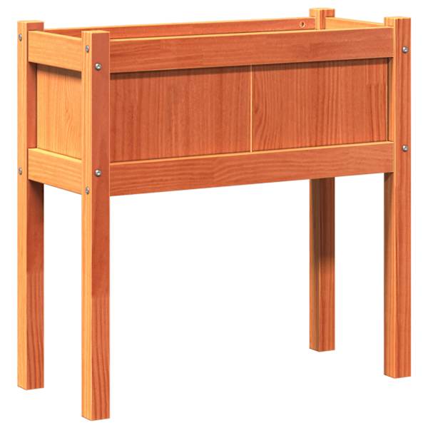 vidaXL jalgadega aia taimekast, vahapruun, 70 x 31 x 70 cm, m&auml;nnipuit