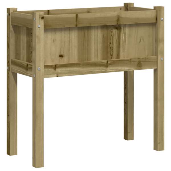 vidaXL jalgadega aia taimekast, 70 x 31 x 70 cm, immutatud m&auml;nnipuit