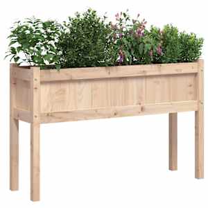 Zahradní truhlík s nohami 110 x 31 x 70 cm masivní borové dřevo - obrázek 4