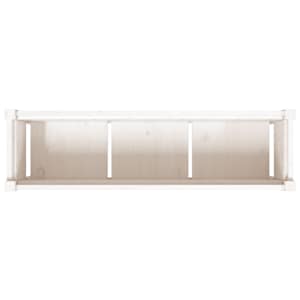 Zahradní truhlík s nohami bílý 110x31x70 cm masivní borovice - obrázek 8