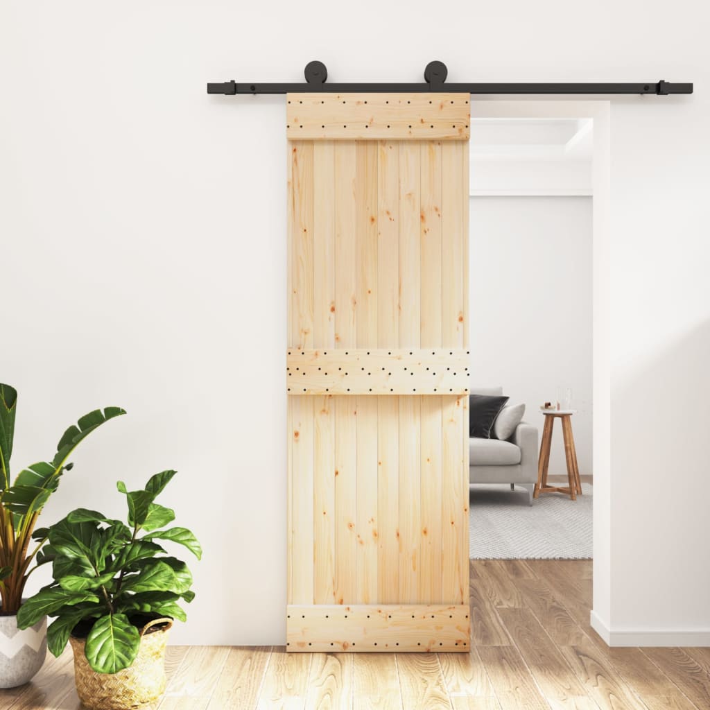 vidaXL Skyvedør med monteringstilbehør 70x210 cm heltre furu