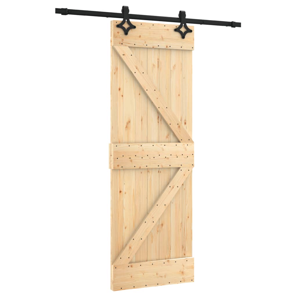 Ușă glisantă cu set de feronerie 70×210 cm, lemn masiv de pin