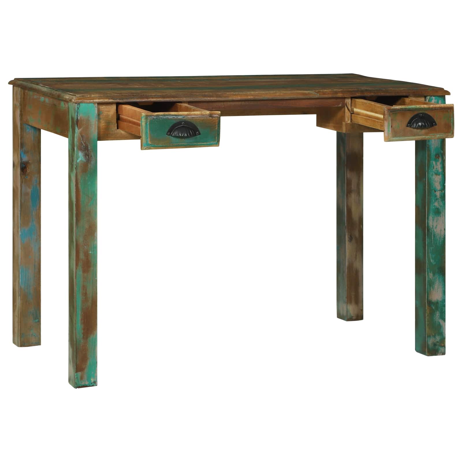Schrijfbureau Bruin 112 x 55 x 76 cm Massief Gerecycled Hout image 2