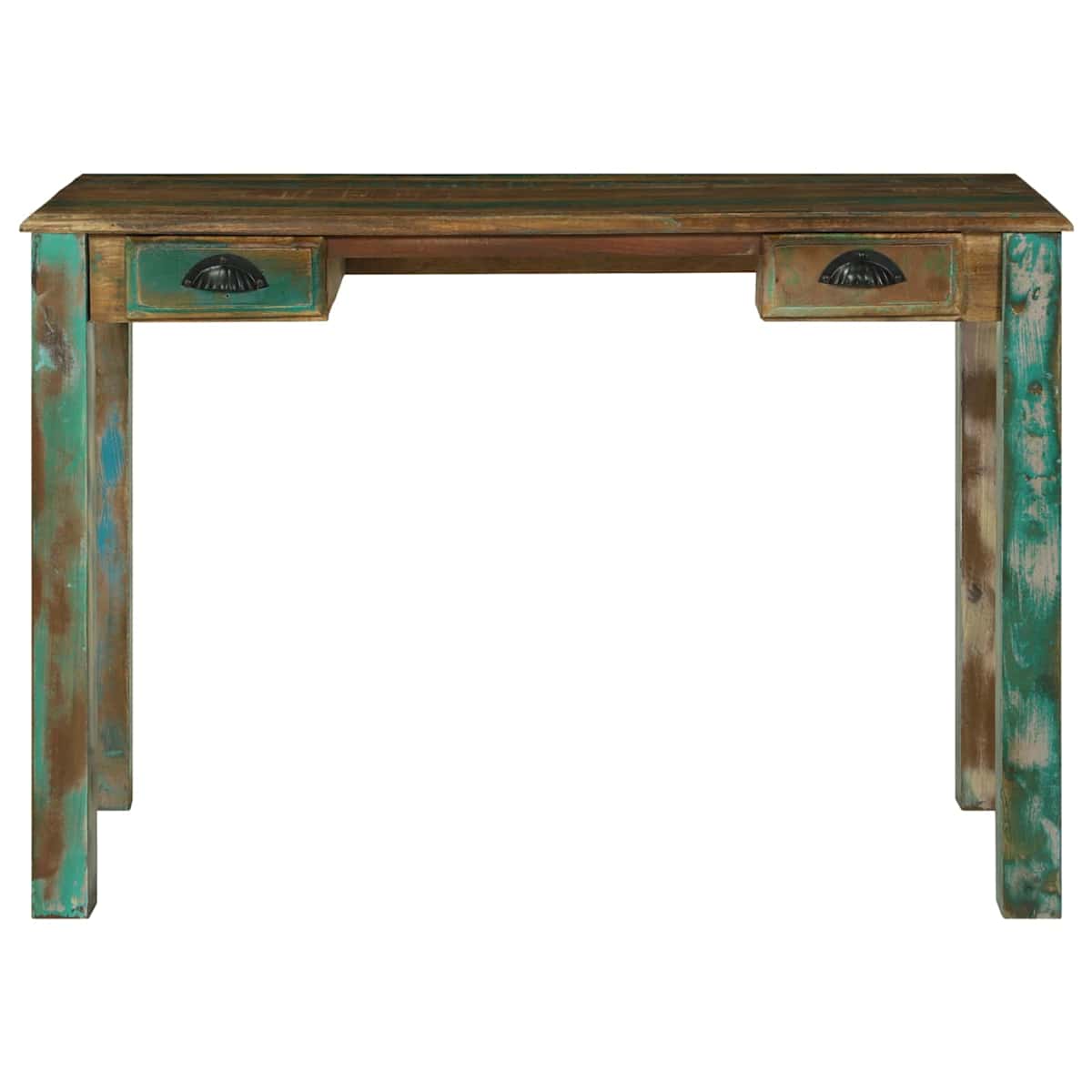Skrivebord med skuffe Brun 112 x 55 x 76 cm Solid genbrugs træ - Billede 5