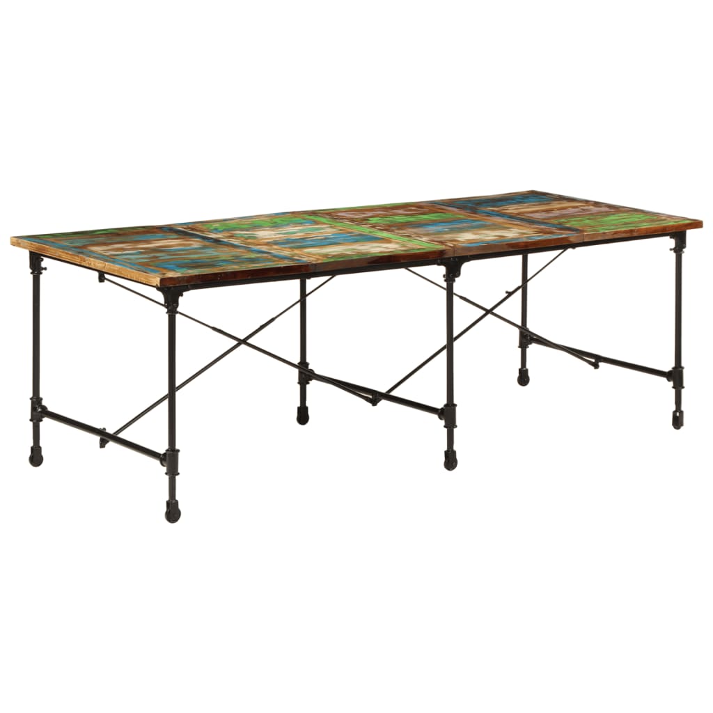 VidaXL Table à Manger 220x90x77 Cm Bois Massif De Récupération