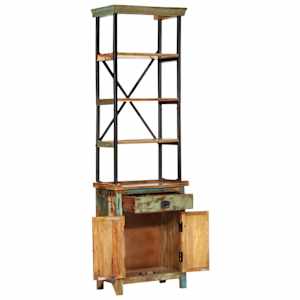 Skříň highboard 55 x 30 x 180 cm masivní recyklované dřevo - obrázek 5