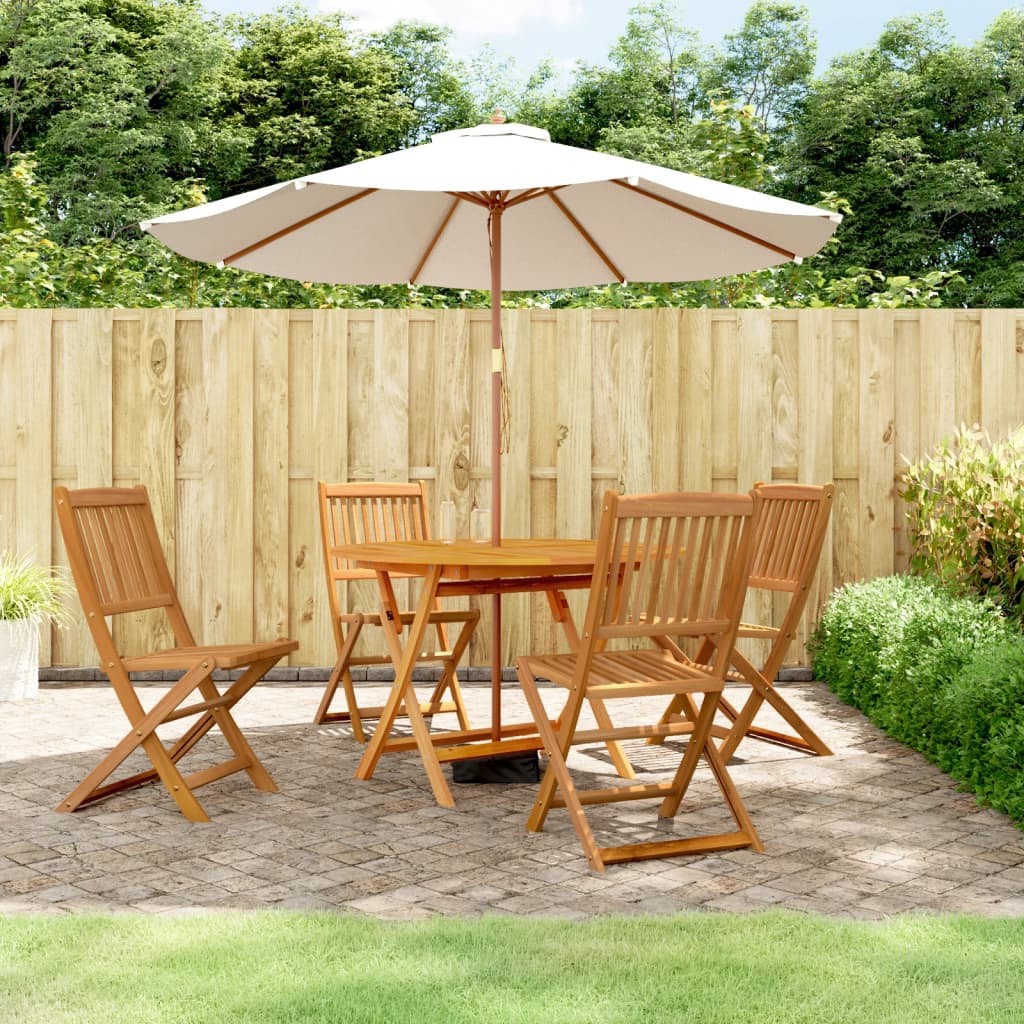 Ensemble de salle à manger de jardin 5 pcs Bois d'acacia solide