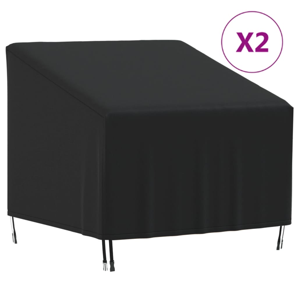 vidaXL Plachty na zahradní židli 2 ks 90 x 90 x 50/75 cm 420D oxford