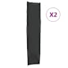 vidaXL aia p&auml;ikesevarju katted 2 tk, must, 240x57/57 cm, 420D Oxford
