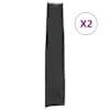 vidaXL aia p&auml;ikesevarju katted 2 tk, must, 170x28/32 cm, 420D Oxford