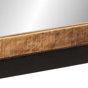 Koupelnové zrcadlo 55 x 1 x 60 cm sklo a masivní mangovník - obrázek 5