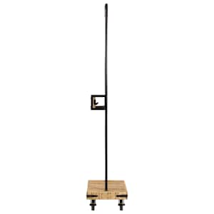 Stojan na oblečení na kolečkách 90x35x190 cm mangovník a železo - obrázek 3