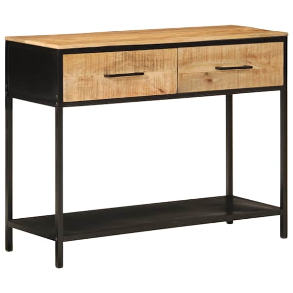 vidaXL konsoollaud, 100 x 35 x 76 cm, mangopuit ja raud