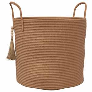 vidaXL hoiukorv, pruun, &Oslash;40x35 cm, puuvill