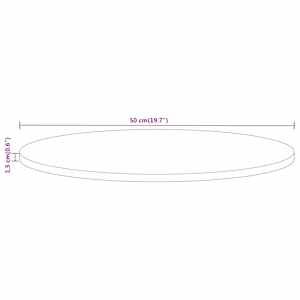 Stolní deska Ø50x1,5 cm kulatá masivní hrubé mangovníkové dřevo - obrázek 8