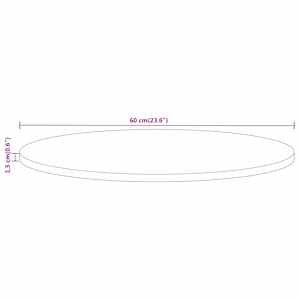 Stolní deska Ø60x1,5 cm kulatá masivní hrubé mangovníkové dřevo - obrázek 8