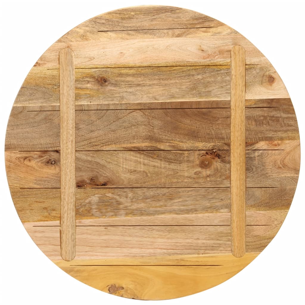 vidaXL Tafelblad rond Ø 70x1,5 cm massief ruw mangohout bruin, foto 4