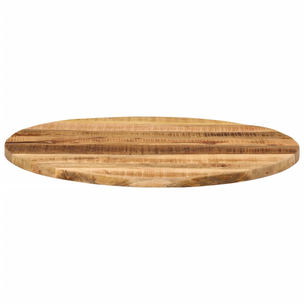 vidaXL Tafelblad rond Ø 70x3,8 cm massief ruw mangohout bruin, foto 3