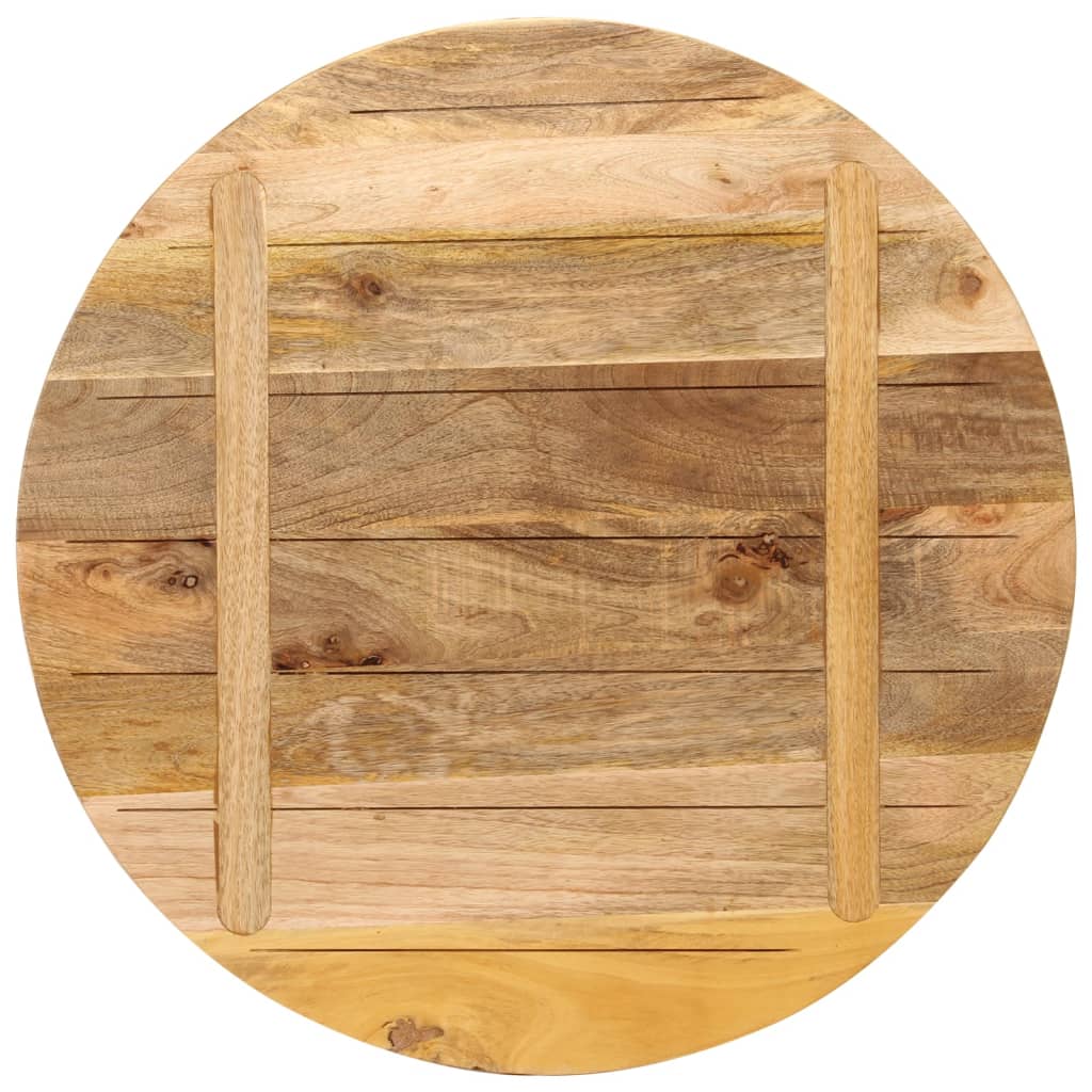 vidaXL Tafelblad rond Ø 70x3,8 cm massief ruw mangohout bruin, foto 4