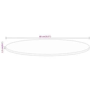Stolní deska Ø80x1,5 cm kulatá masivní hrubé mangovníkové dřevo - obrázek 8
