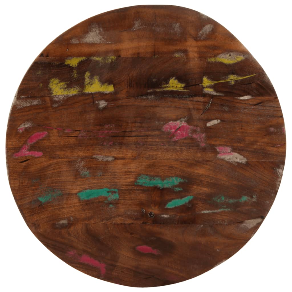 Tischplatte Ø 40×3,8 cm Rund Altholz Massiv