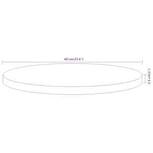 Stolní deska Ø 60 x 2,5 cm kulatá masivní akáciové dřevo - obrázek 8