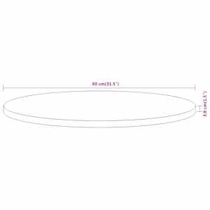 Stolní deska Ø 80 x 3,8 cm kulatá masivní akáciové dřevo - obrázek 8