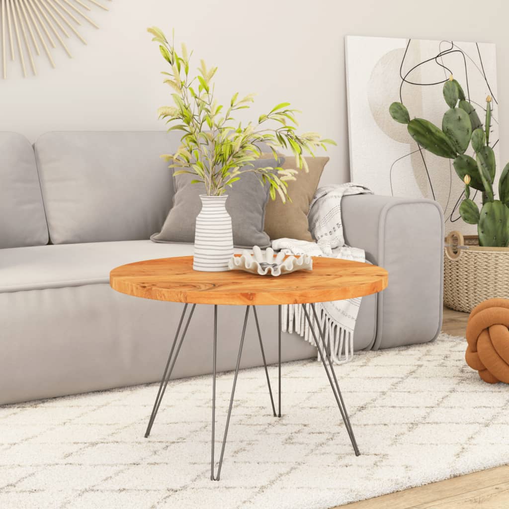 vidaXL Tafelblad rond Ø 90x3,8 cm massief acaciahout afbeelding