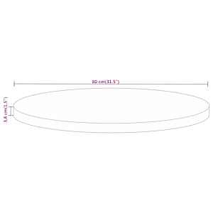 Stolní deska Ø 80 x 3,8 cm kulatá masivní mangovníkové dřevo - obrázek 8