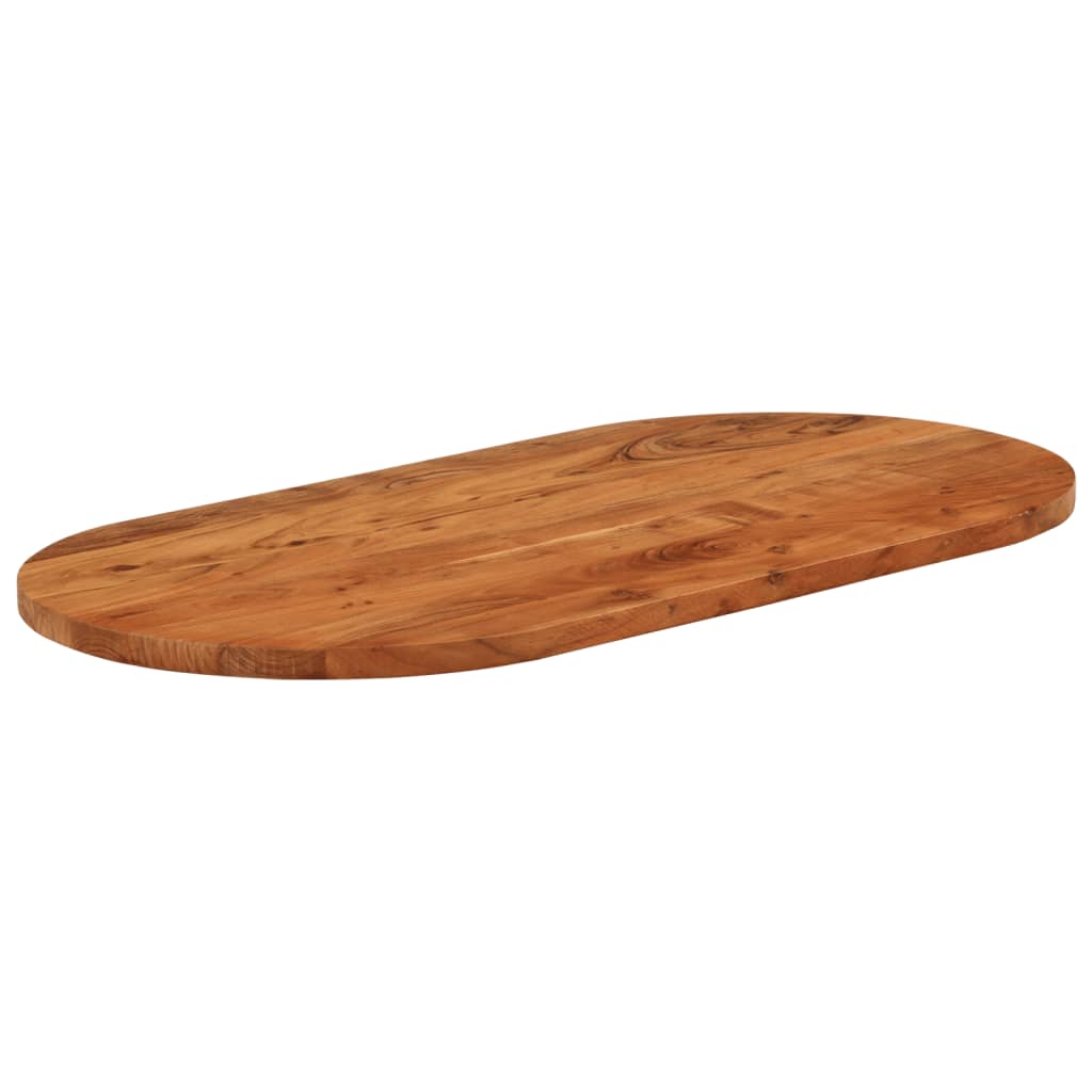 Tischplatte 80x40x2,5 cm Oval Massivholz Akazie