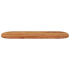 Stolní deska 110 x 40 x 2,5 cm oválná masivní akáciové dřevo - obrázek 4