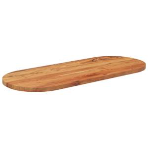 Stolní deska 120 x 50 x 2,5 cm oválná masivní akáciové dřevo - obrázek 2