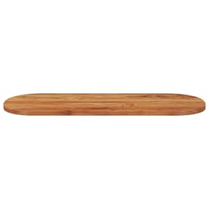 Stolní deska 140 x 50 x 2,5 cm oválná masivní akáciové dřevo - obrázek 3