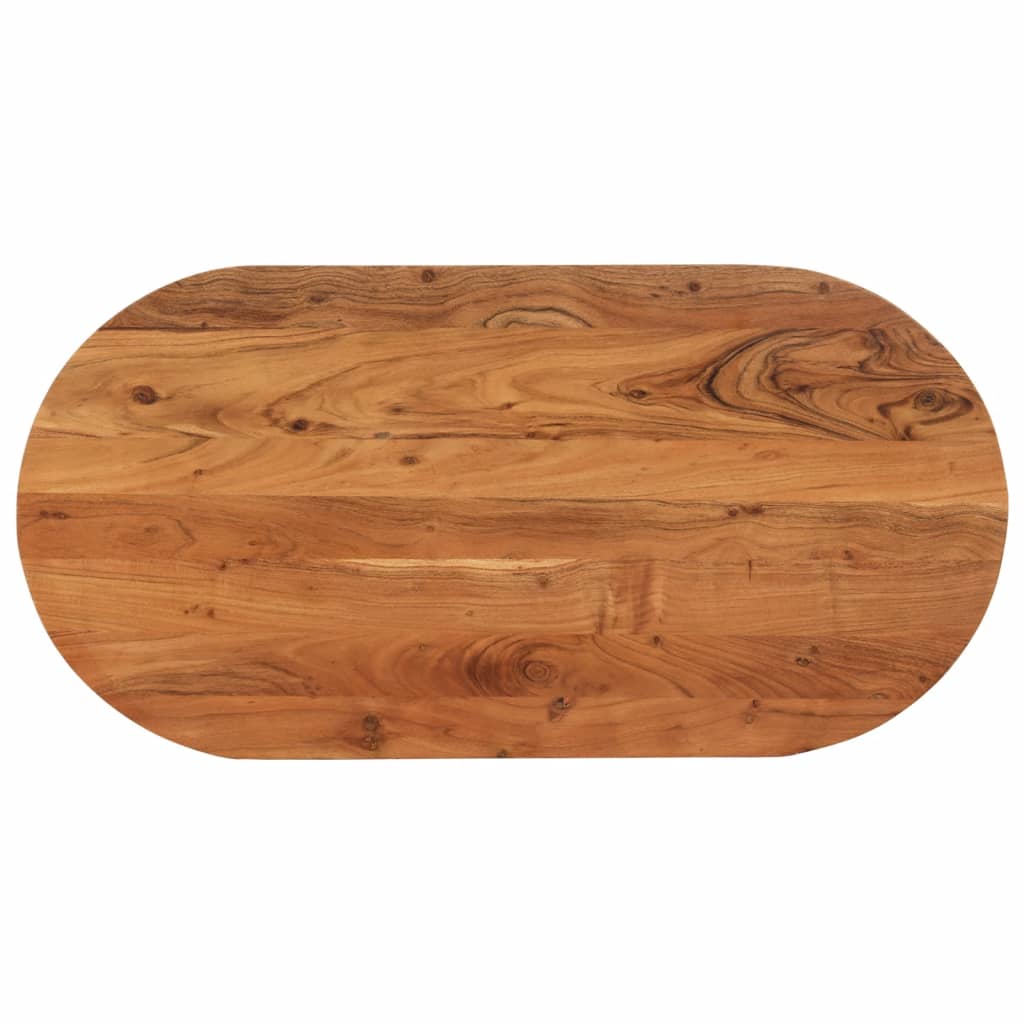 vidaXL Blat de masă oval, 120x60x2,5 cm, lemn masiv de acacia