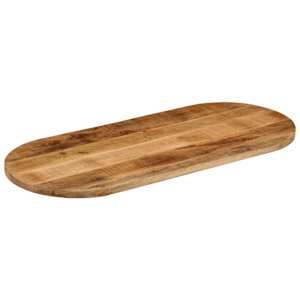Stolní deska 100 x 50 x 2,5 cm oválná masivní hrubý mangovník - obrázek 2