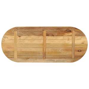 Stolní deska 100 x 50 x 2,5 cm oválná masivní hrubý mangovník - obrázek 5