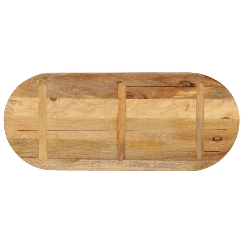 vidaXL Tafelblad ovaal 110x40x3,8 cm massief ruw mangohout bruin, foto 4