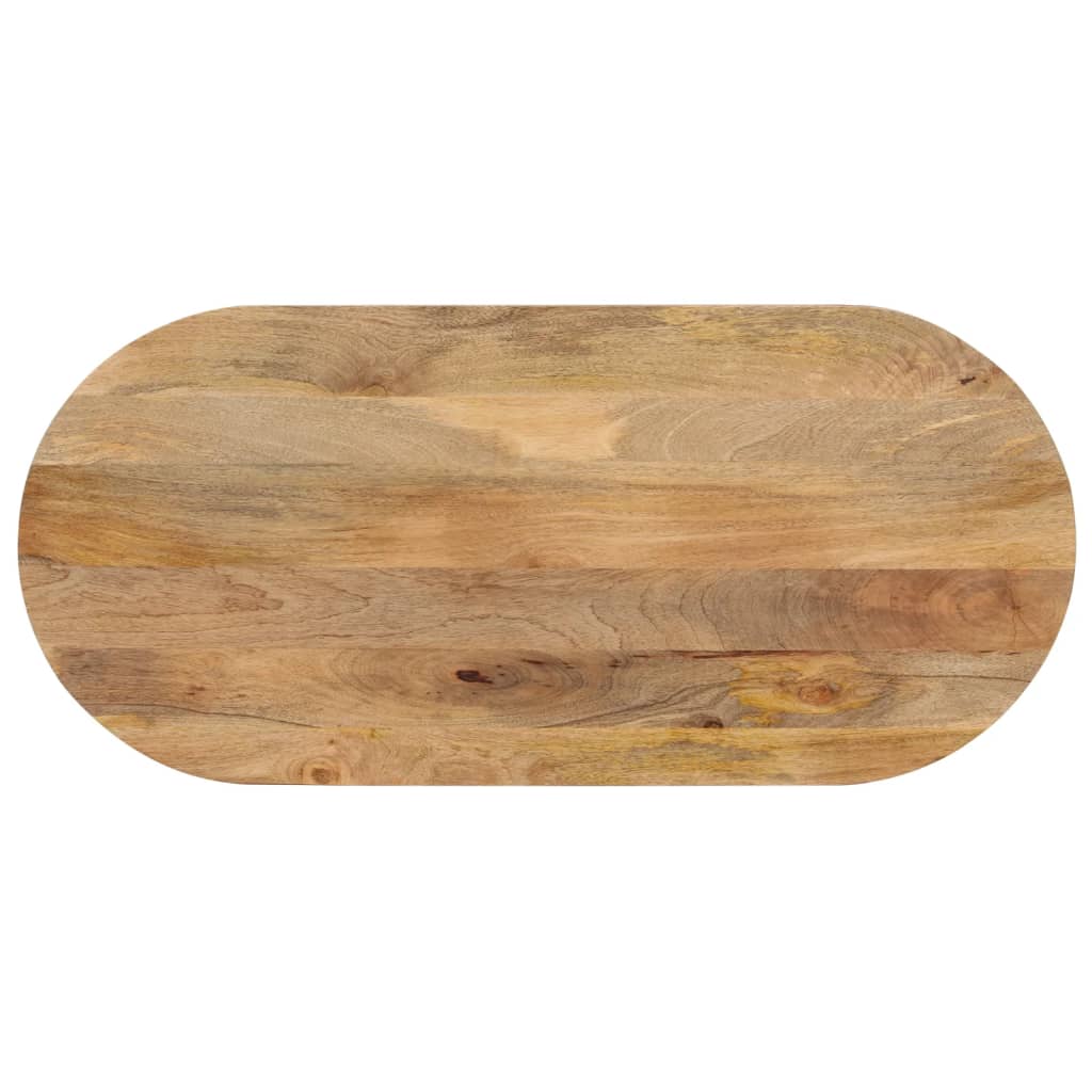 vidaXL Dessus de table 90x40x2,5 cm ovale bois massif de manguier