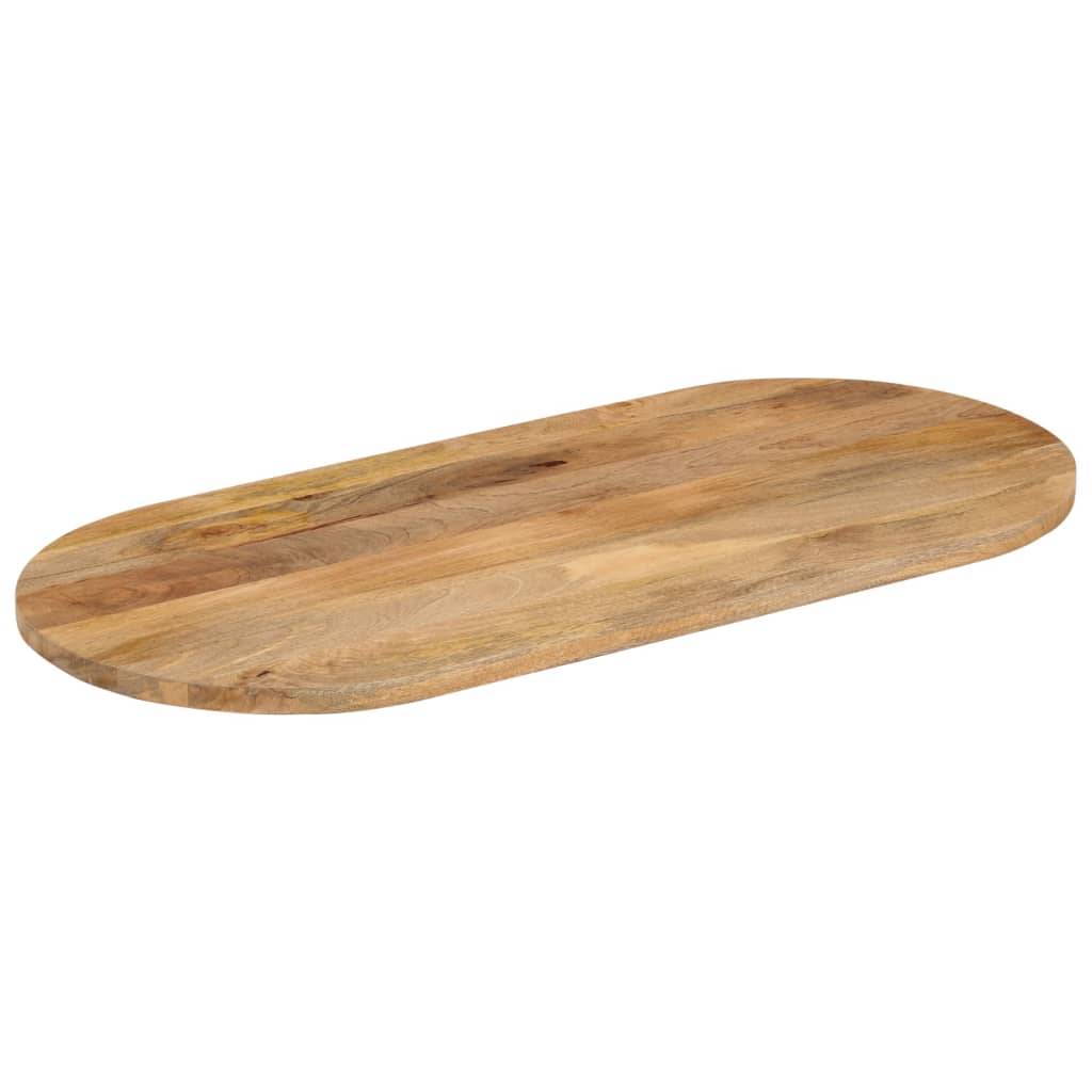 vidaXL Tablero de mesa ovalado madera maciza de mango 80x40x3,8 cm