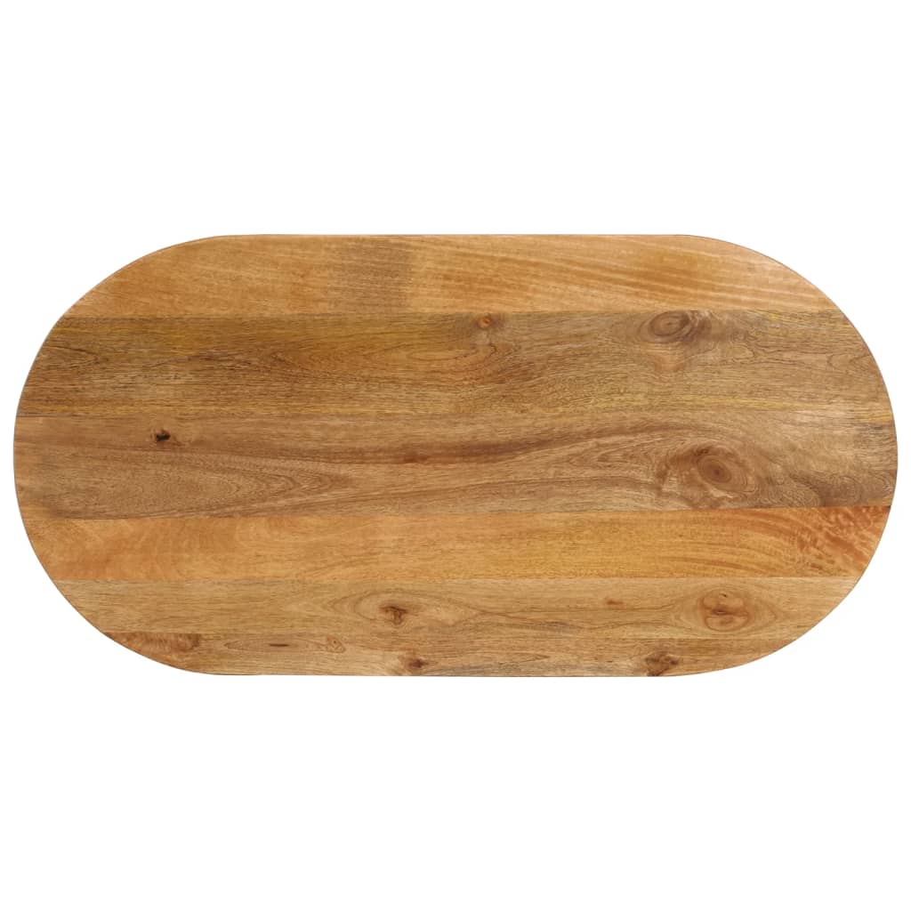 vidaXL StolnĂ­ deska 90 x 40 x 3,8 cm ovĂˇlnĂˇ masivnĂ­ mangovnĂ­kovĂ© dĹ™evo