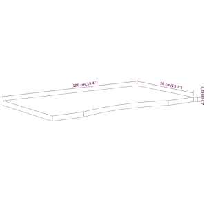 Stolní deska 100x50x2,5 cm obdélníková masivní akáciové dřevo - obrázek 9