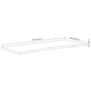 Stolní deska 110x60x2,5 cm obdélníková masivní akáciové dřevo - obrázek 9