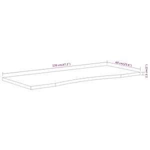 Stolní deska 120x60x2,5 cm obdélníková masivní akáciové dřevo - obrázek 9