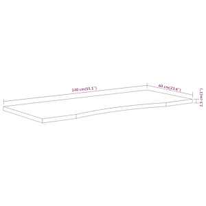 Stolní deska 140x60x2,5 cm obdélníková masivní akáciové dřevo - obrázek 9