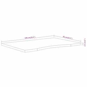 Stolní deska 100x80x2,5 cm obdélníková masivní akáciové dřevo - obrázek 9
