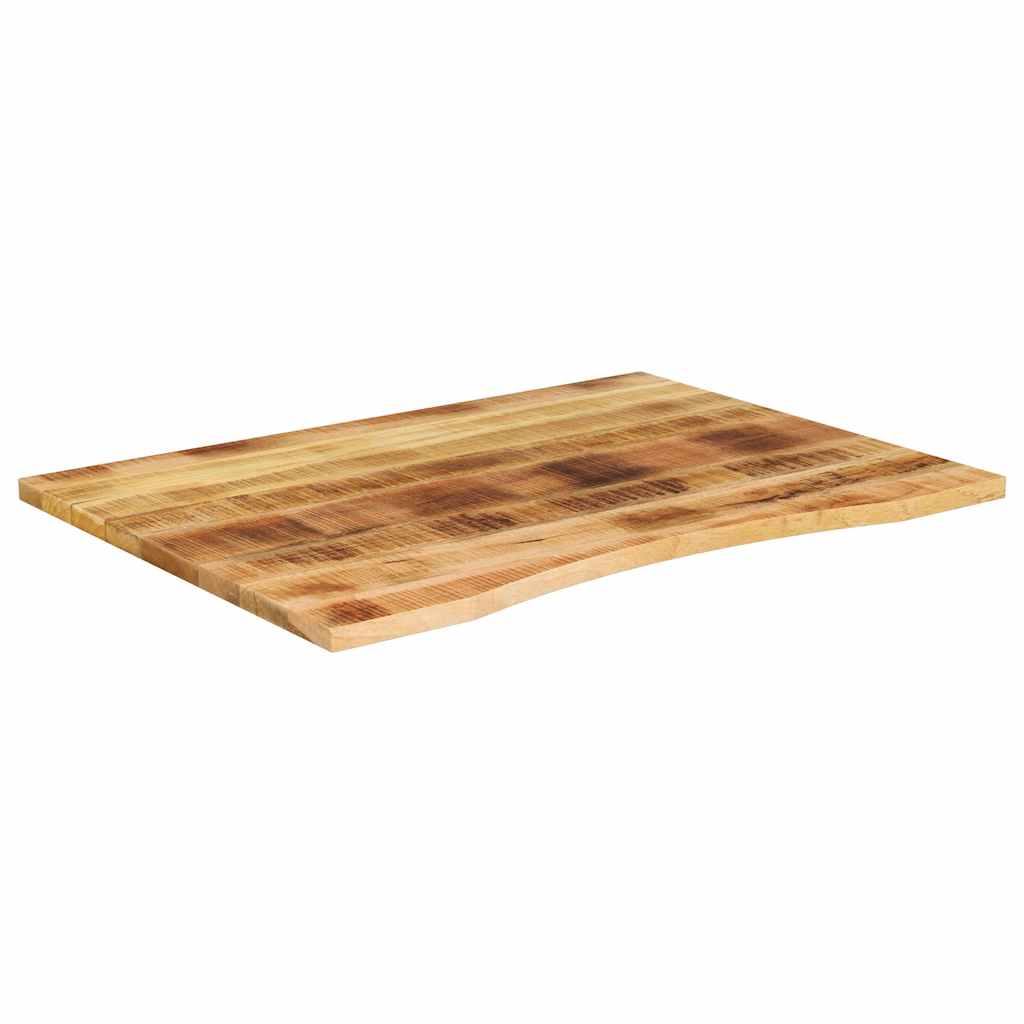 vidaXL Pöytälevy kaarella 100x80x2,5 cm täysi karkea mangopuu
